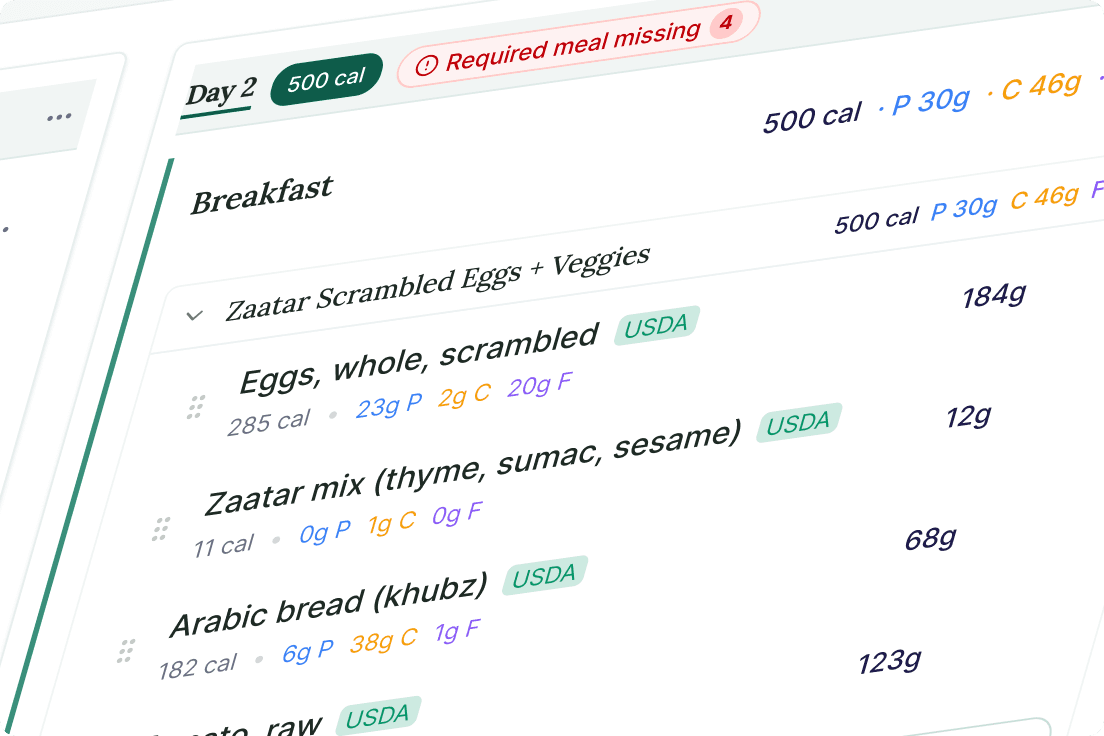 Built-in Food Search